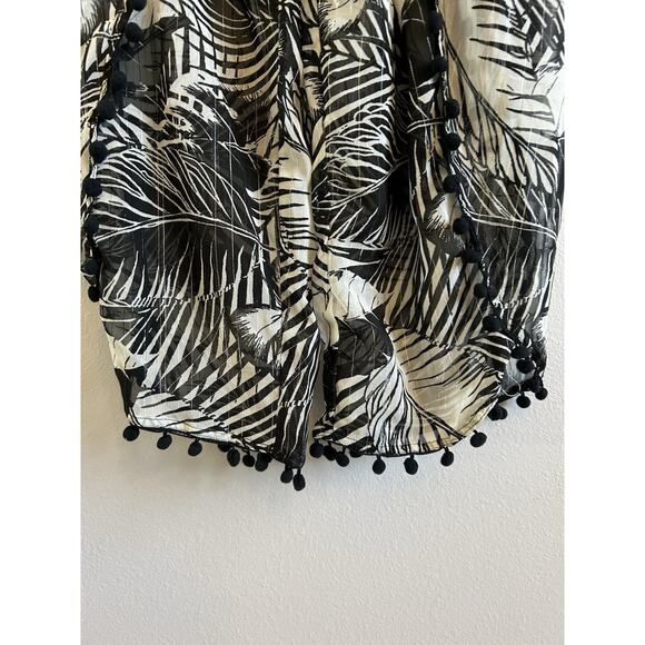 sheer Beach Pants Cover Up Black Metallic Tassels BOHO Fairy Sheer Whimsigoth - Picture 13 of 16